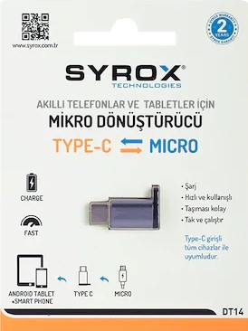 Micro USB - Type C dönüştürücü